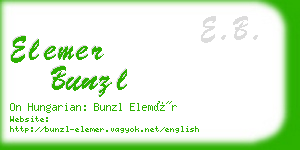 elemer bunzl business card